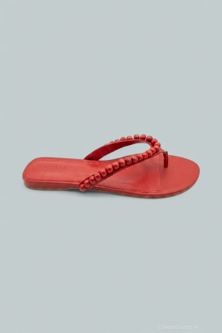 Women’s Jules Embellished Thong Sandals - Red - 11 - Flip Flop