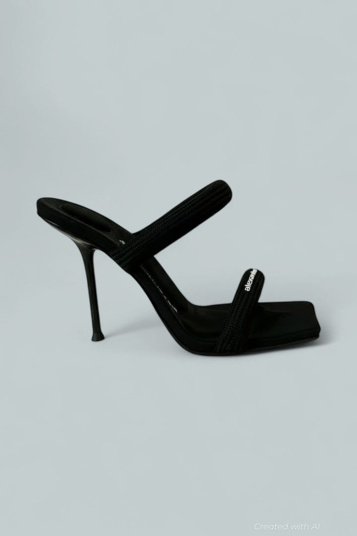 Women’s Julie Tubular High Heel Sandals - Black - 7.5 US / 37.5 EU - Sandal