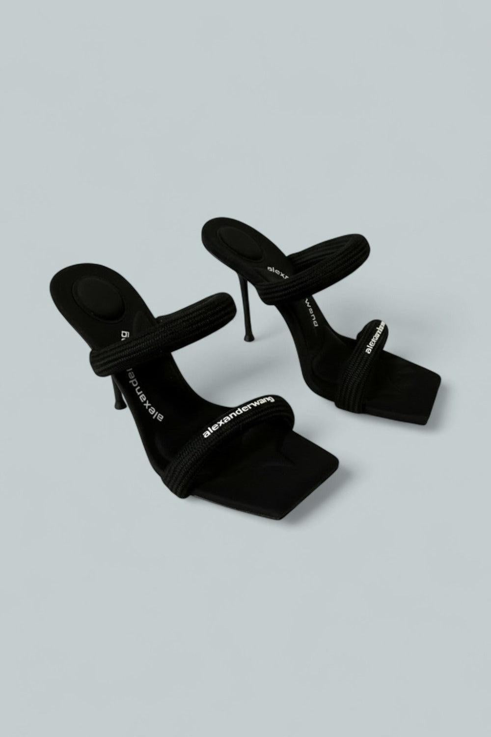 Women’s Julie Tubular High Heel Sandals - Black - 7.5 US / 37.5 EU - Sandal