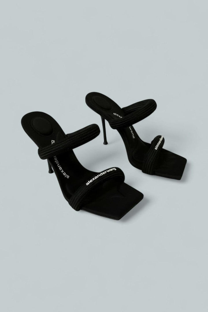 Women’s Julie Tubular High Heel Sandals - Black - 7.5 US / 37.5 EU - Sandal