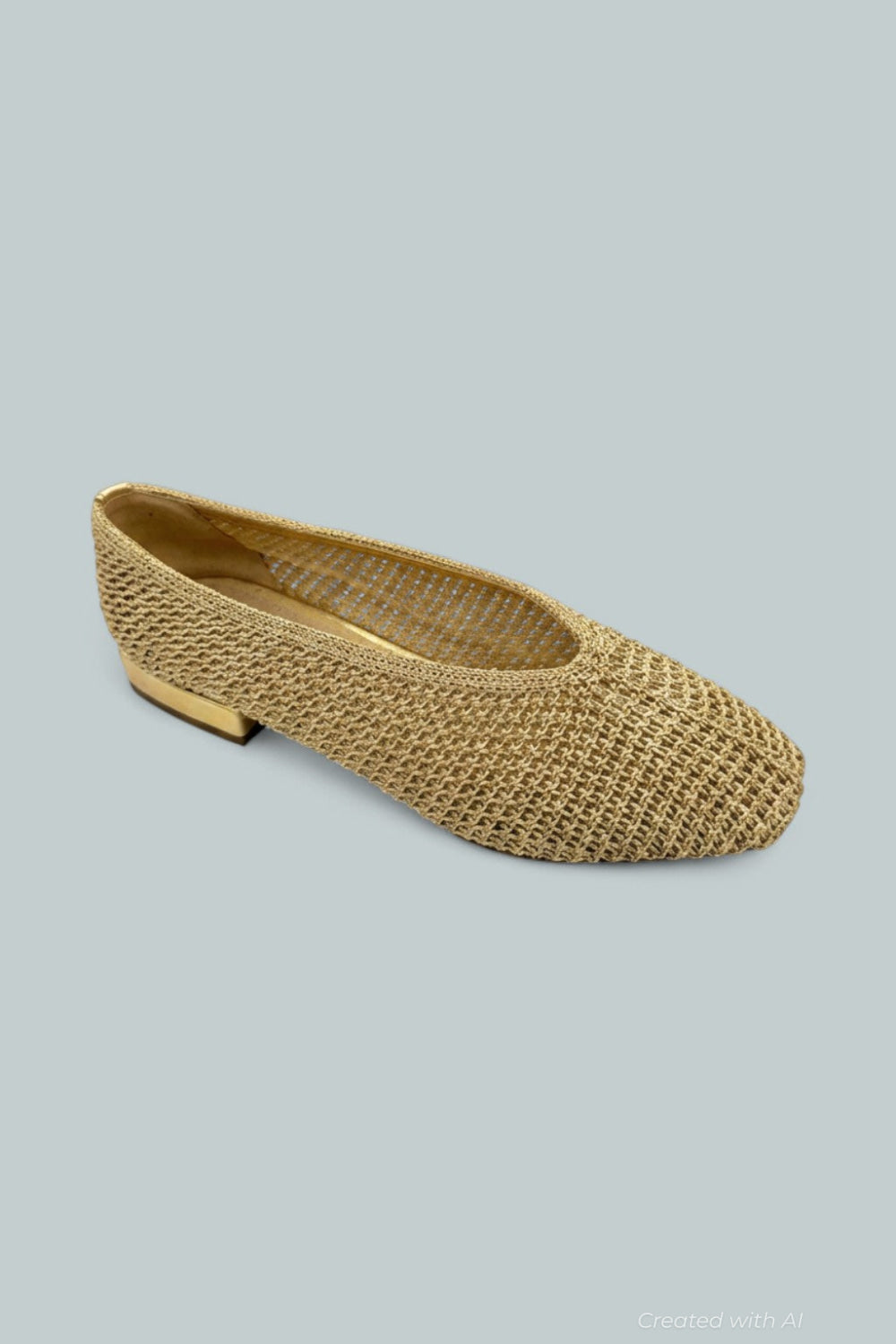 Women’s Kasey Knit Ballet Flats - Amber Gold - 7.5 - Flats