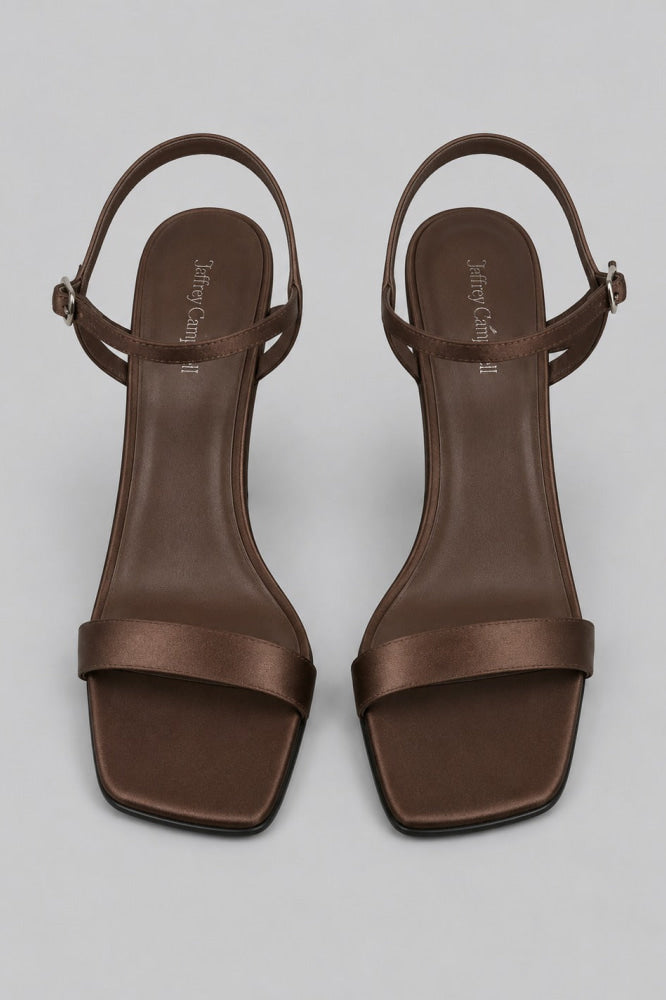 Women’s Kassandra Wedge Sandals - Brown Satin - 10 - Sandal