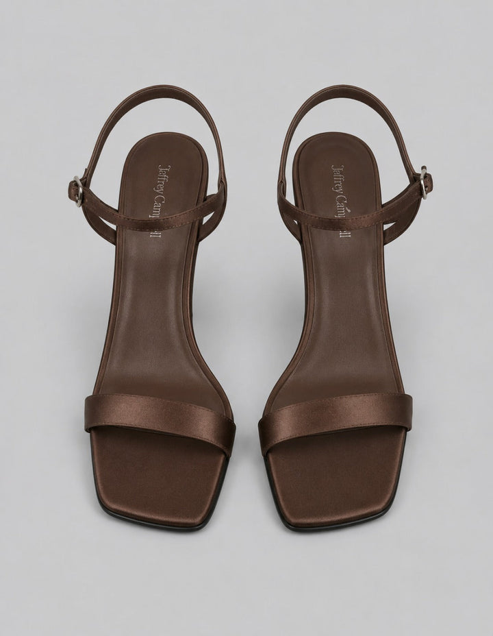 Women’s Kassandra Wedge Sandals - Brown Satin - 10 - Sandal