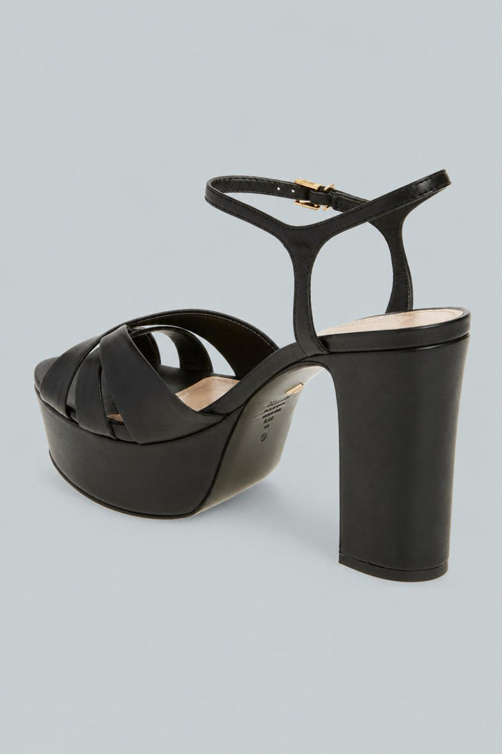 Women’s Keefa High-Heel Platform Sandals - Black Suede - Heels