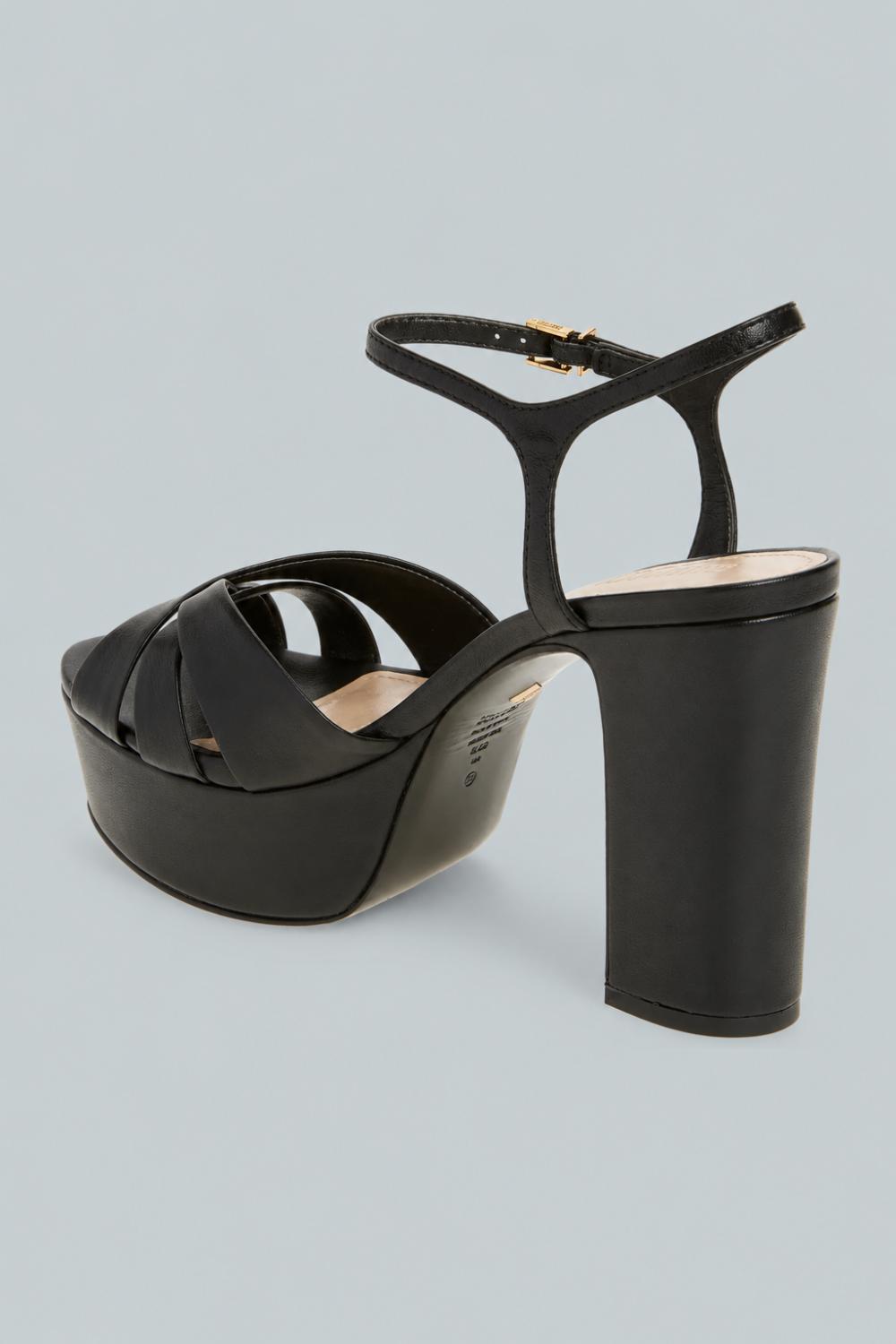 Women’s Keefa High-Heel Platform Sandals - Black Suede - Heels