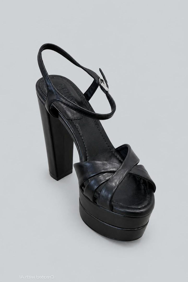 Women’s Keefa High Platform Sandals Black - Black - 6.5US - Sandal