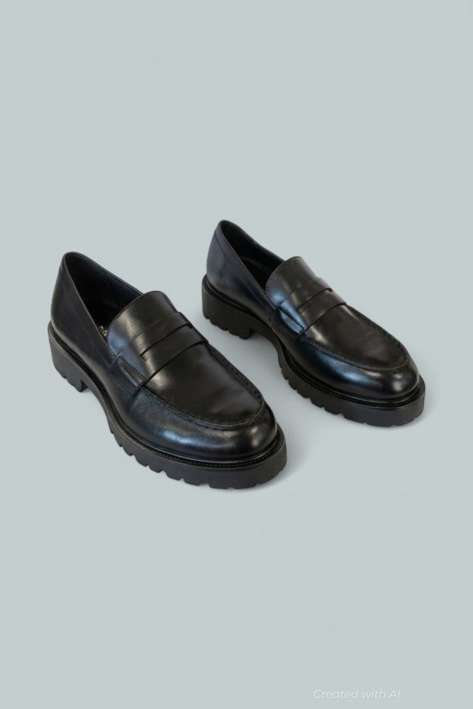 Women’s Kenova Moc Toe Penny Loafers - Black - 8 US / 38 EU - Loafers