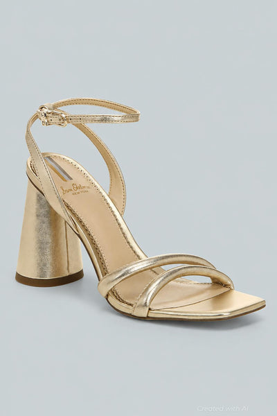 Women’s Kia Ankle Strap High Heel Sandals - Gold - 6.5 - Heels