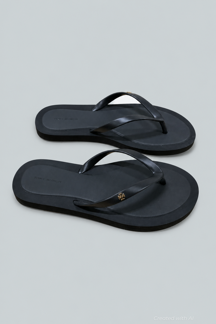 Women’s Kira Padded Flip Flop Sandals - Perfect Black - 8 - Flip Flop