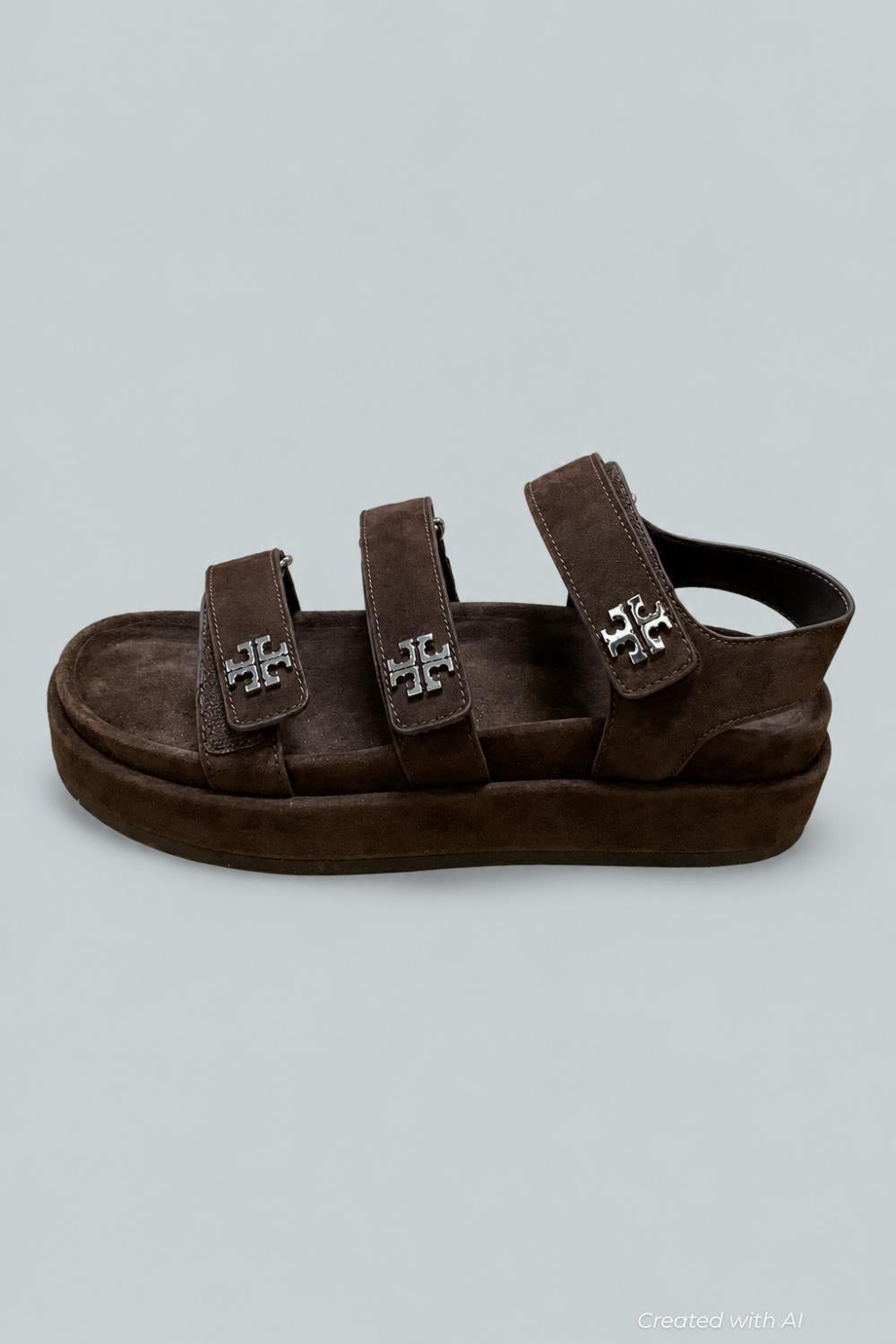 Women’s Kira Triple Strap Sandals - Dark Cocoa - 9.5 - Sandal