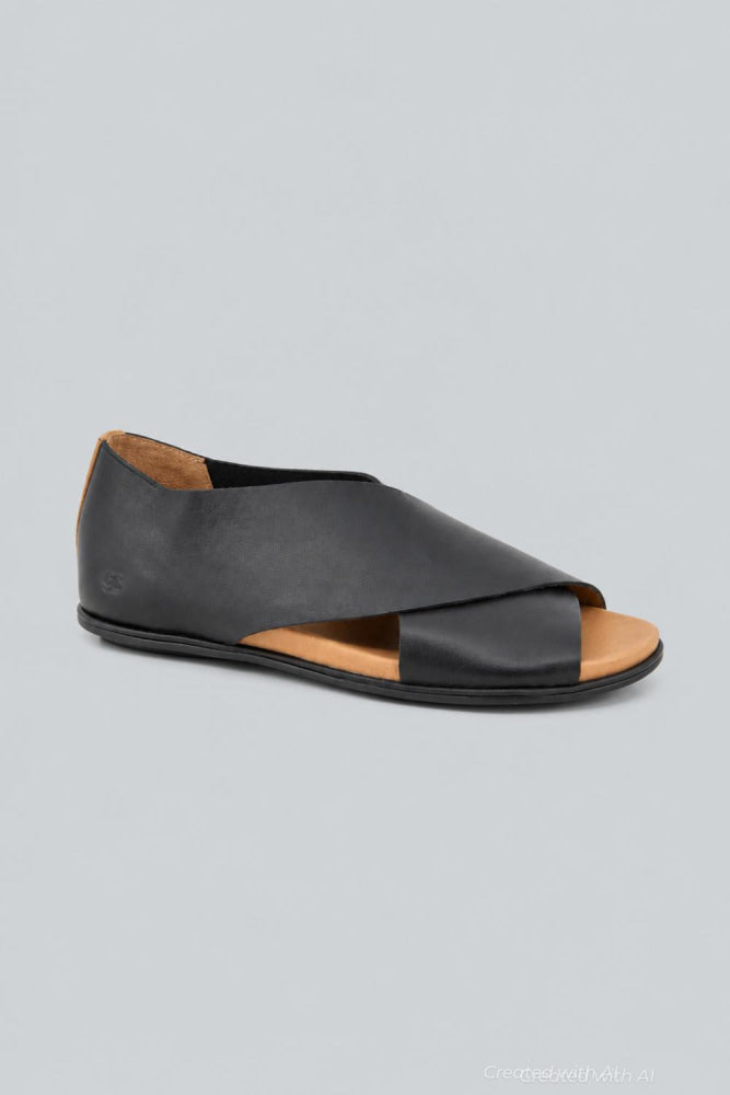 Women’s Laniey Slip On Crisscross Sandals - Black - Sandal