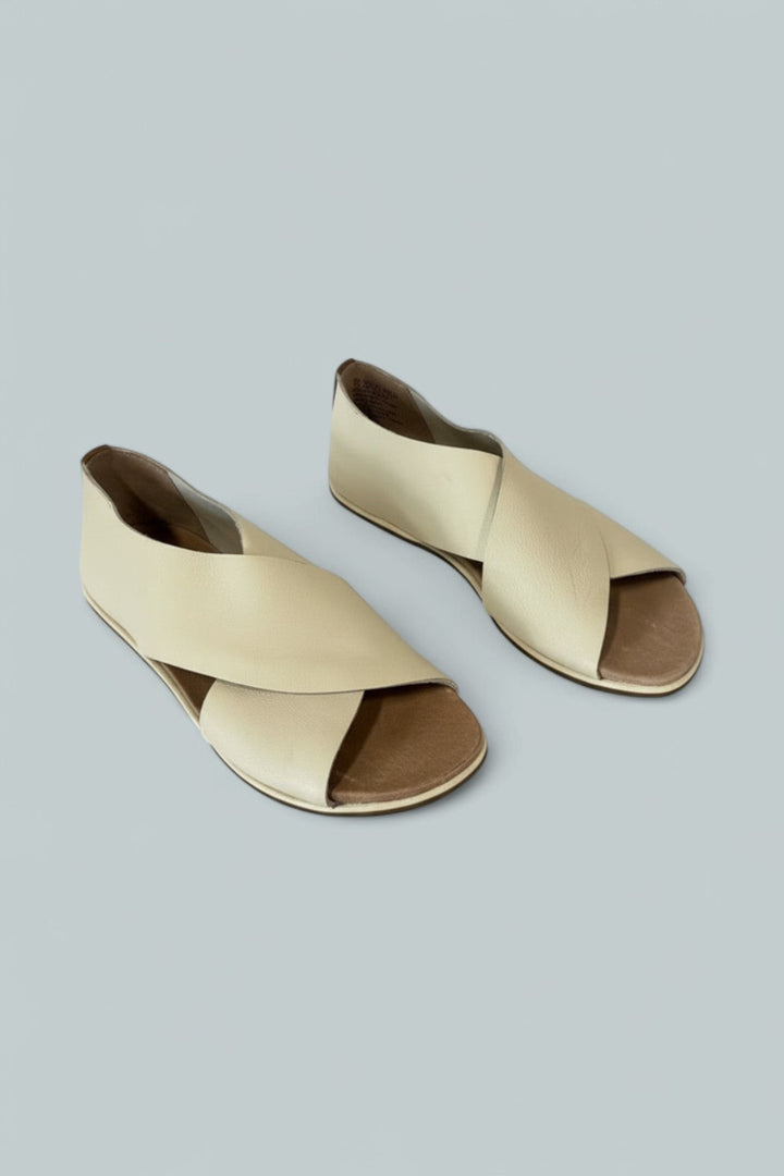 Women’s Laniey Slip On Crisscross Sandals - Stone Leather - 7.5 - Sandals