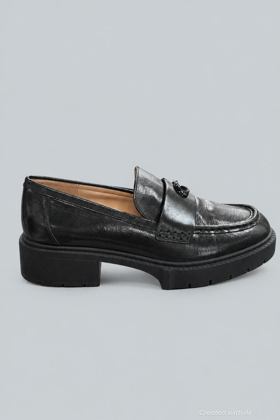 Women’s Leah Leather Loafers - Black - 9.5 B MEDIUM - Loafers