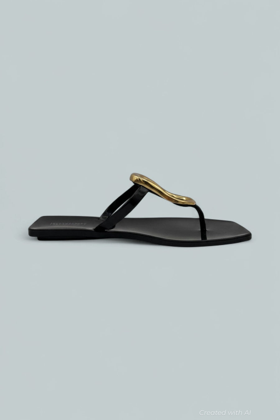 Women’s Linques Jelly Sandals - Black Shiny Gold - Sandals