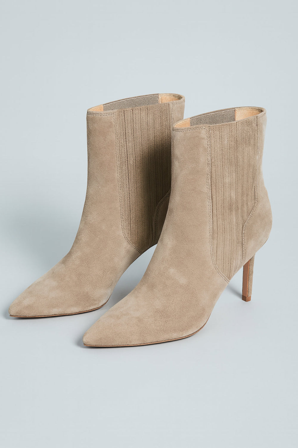 Women’s Lisa 70 Pointed Toe High Heel Boots - Bark Suede - 7 - Boots