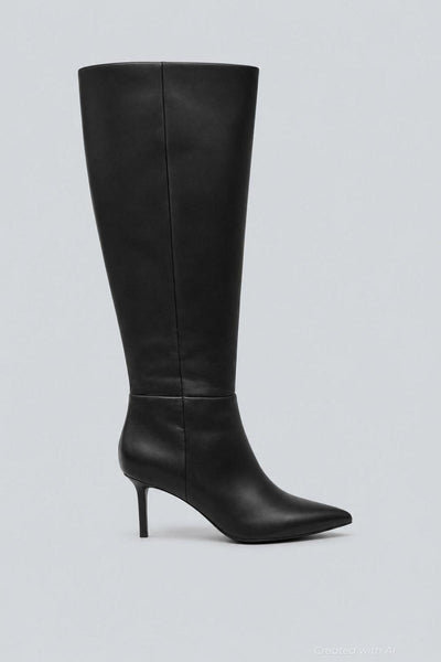 Women’s Lisa Leather Tall Boots - Black - 6 - Boots