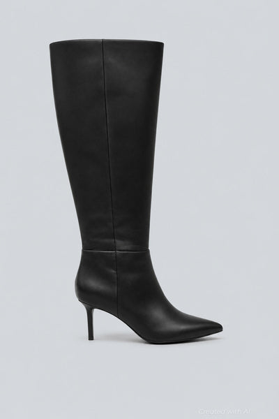 Women’s Lisa Leather Tall Boots - Black - 6 - Boots