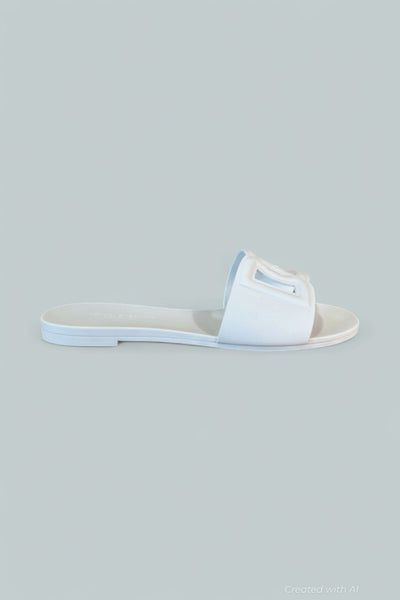 Women’s Logo Pool Slide Sandals - Bianco - 10 US / 40 EU - Sandals