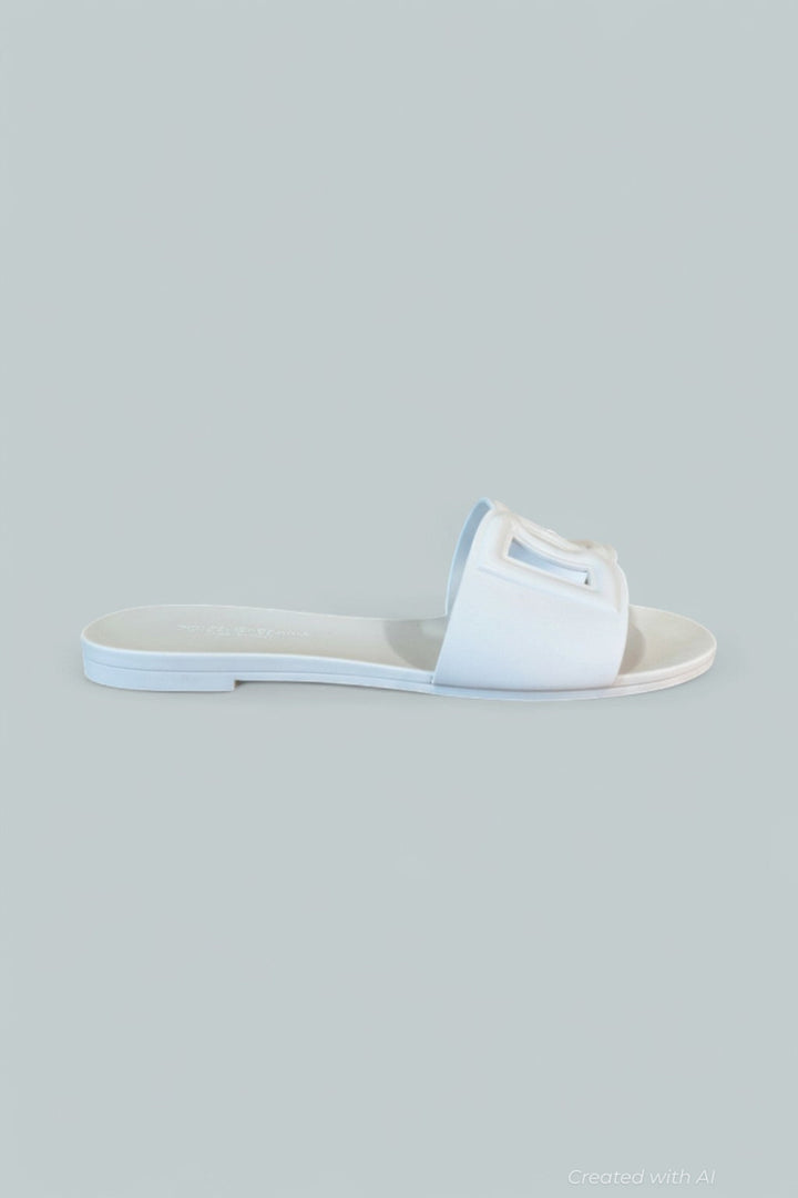 Women’s Logo Pool Slide Sandals - Bianco - 10 US / 40 EU - Sandals