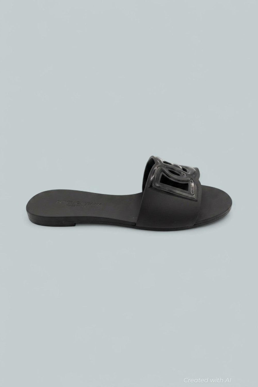 Women’s Logo Pool Slide Sandals - Black - 7 - Sandals