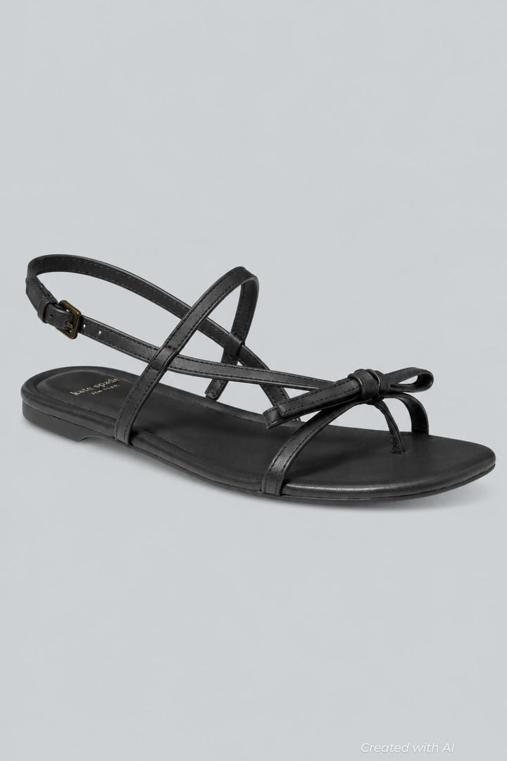 Women’s Loop Flat Sandals - Black - 8 - Sandal