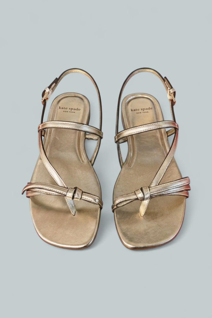 Women’s Loop Flats Sandals - Pale Gold - 6.5 - Sandals