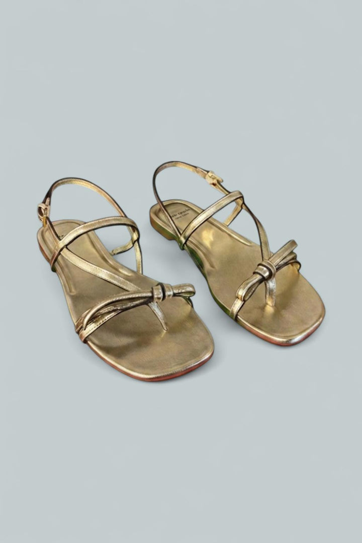 Women’s Loop Flats Sandals - Pale Gold - 6.5 - Sandals