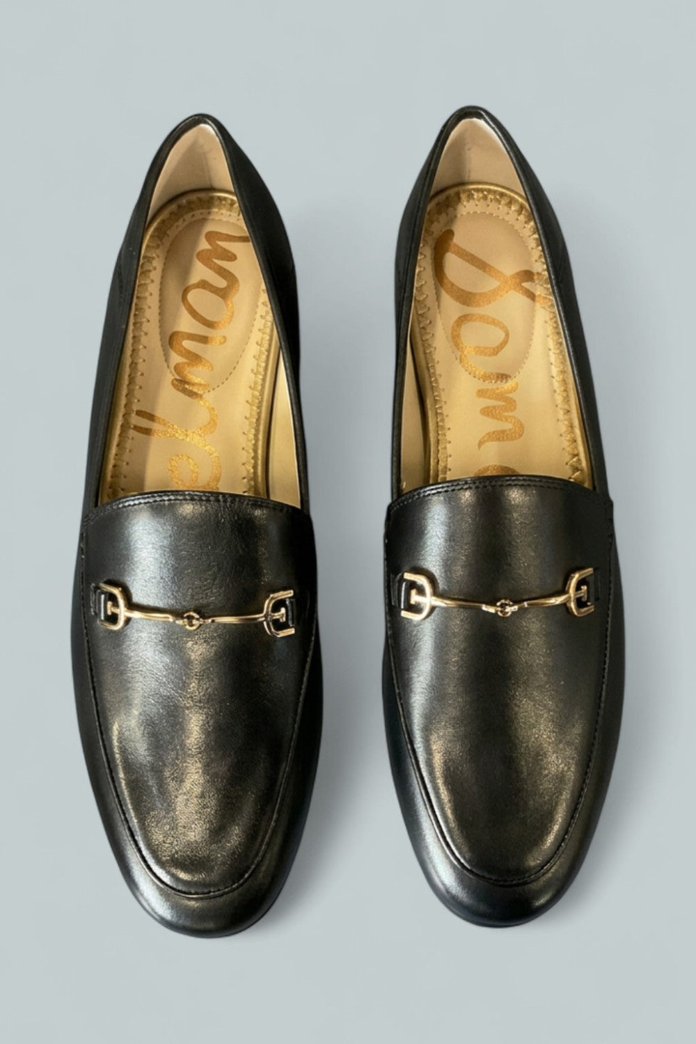 Women’s Loraine Almond Toe Loafers - Black Leather - 8 - Loafers
