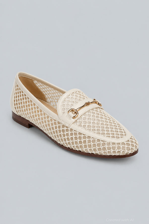 Women’s Loraine Mesh Bit Loafers - Modern Ivory - 9 - Loafers