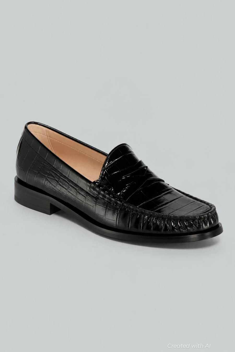 Women’s Lottie Embossed Loafers - Black - Loafers
