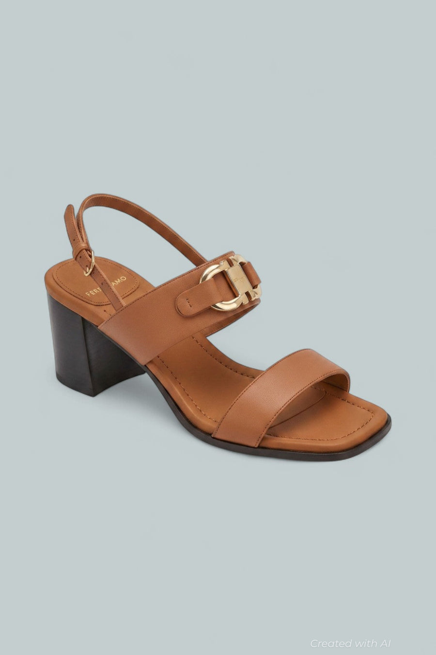 Women’s Lou Gancini Block Heel Sandals - Tan - 9 - Sandals