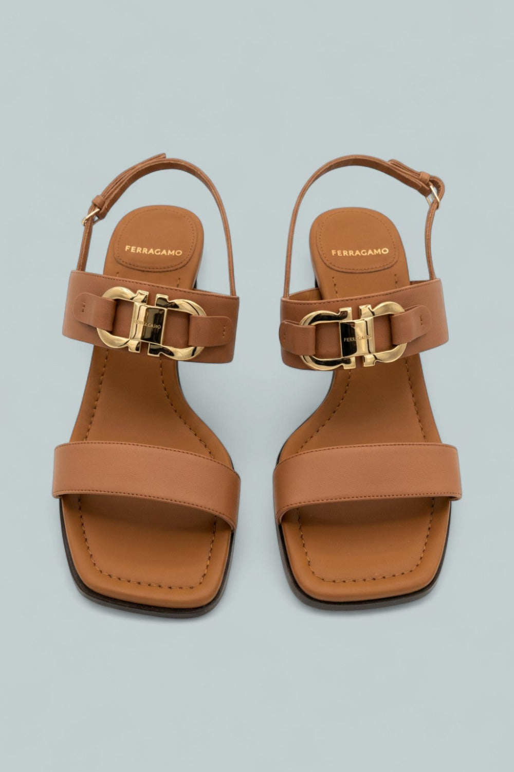 Women’s Lou Gancini Block Heel Sandals - Tan - 9 - Sandals