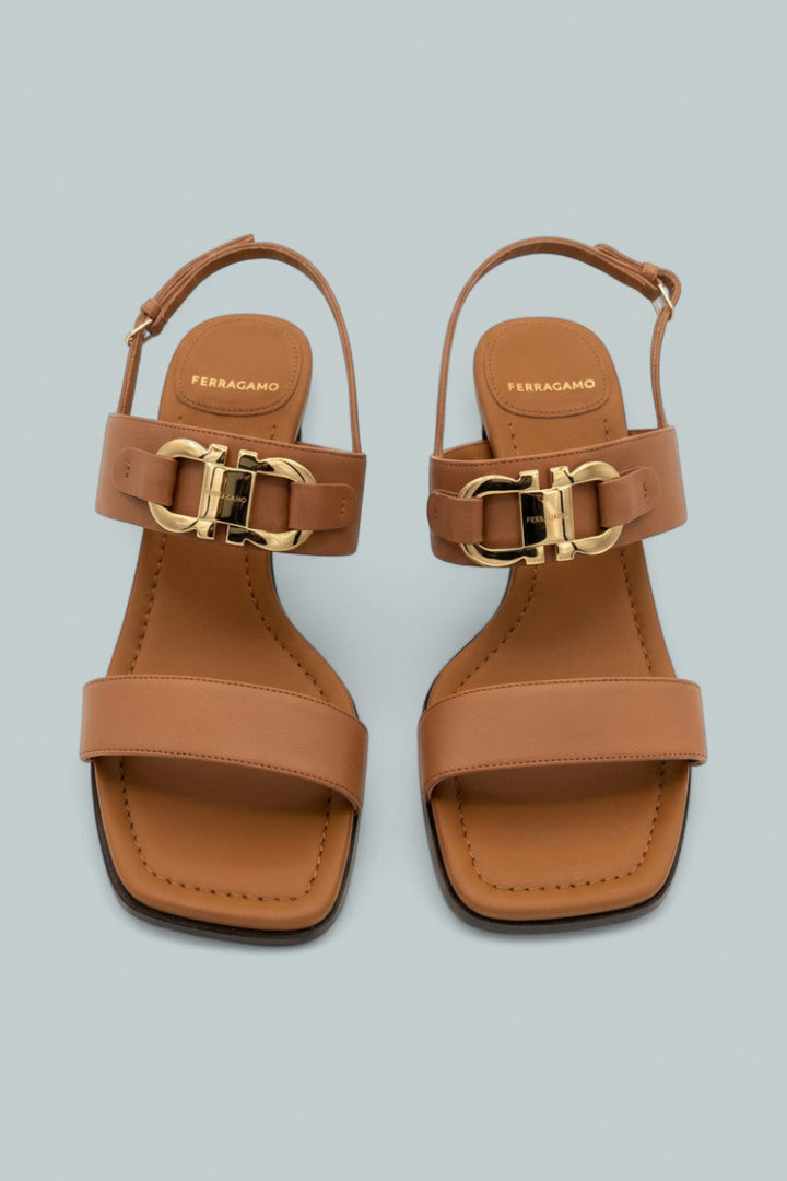 Women’s Lou Gancini Block Heel Sandals - Tan - 9 - Sandals