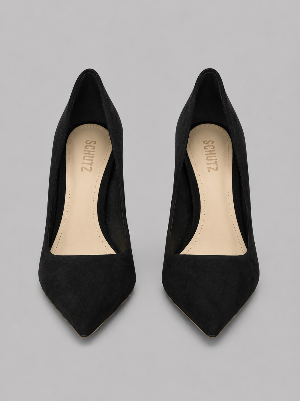 Women’s Lou Pointed Toe High Heel Pumps - Black Suede - Heels