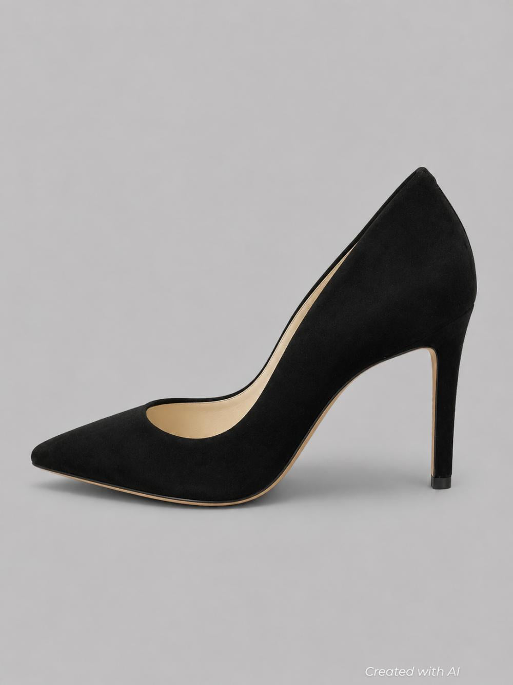 Women’s Lou Pointed Toe High Heel Pumps - Black Suede - Heels