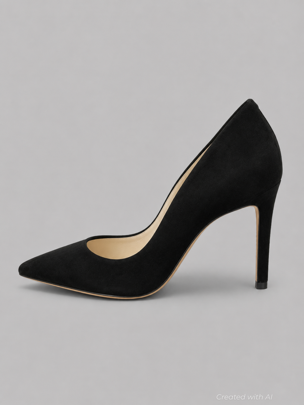 Women’s Lou Pointed Toe High Heel Pumps - Black Suede - Heels