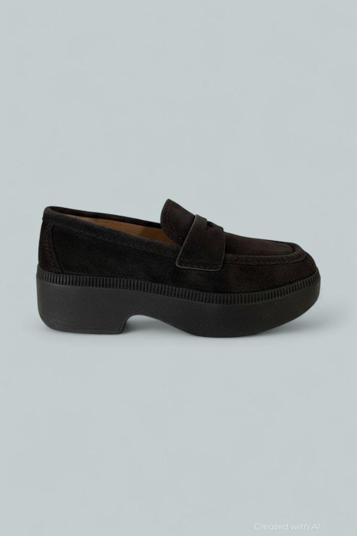 Women’s Luma Demi Wedge Loafer Pumps - Chocolate - 6.5 - Loafers