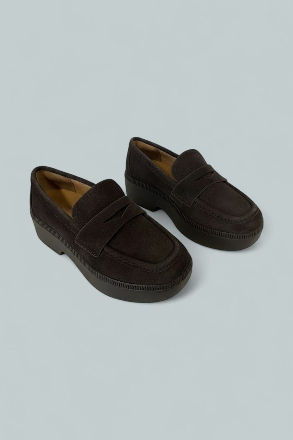 Women’s Luma Demi Wedge Loafer Pumps - Chocolate - 6.5 - Loafers