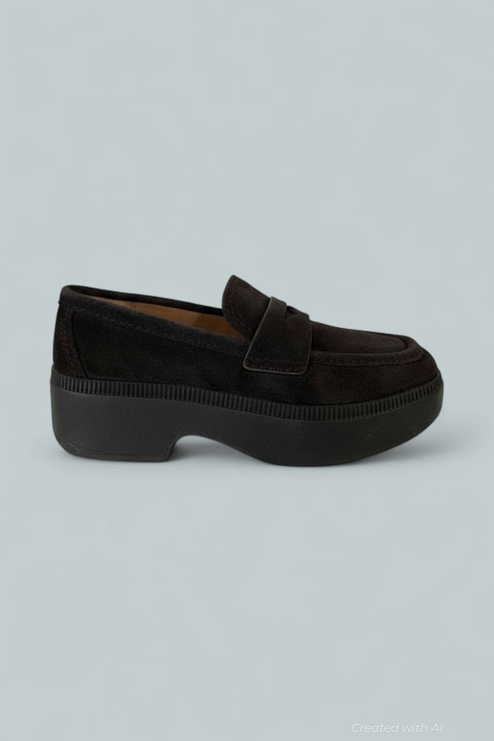 Women’s Luma Demi Wedge Loafer Pumps - Chocolate - 6.5 - Loafers