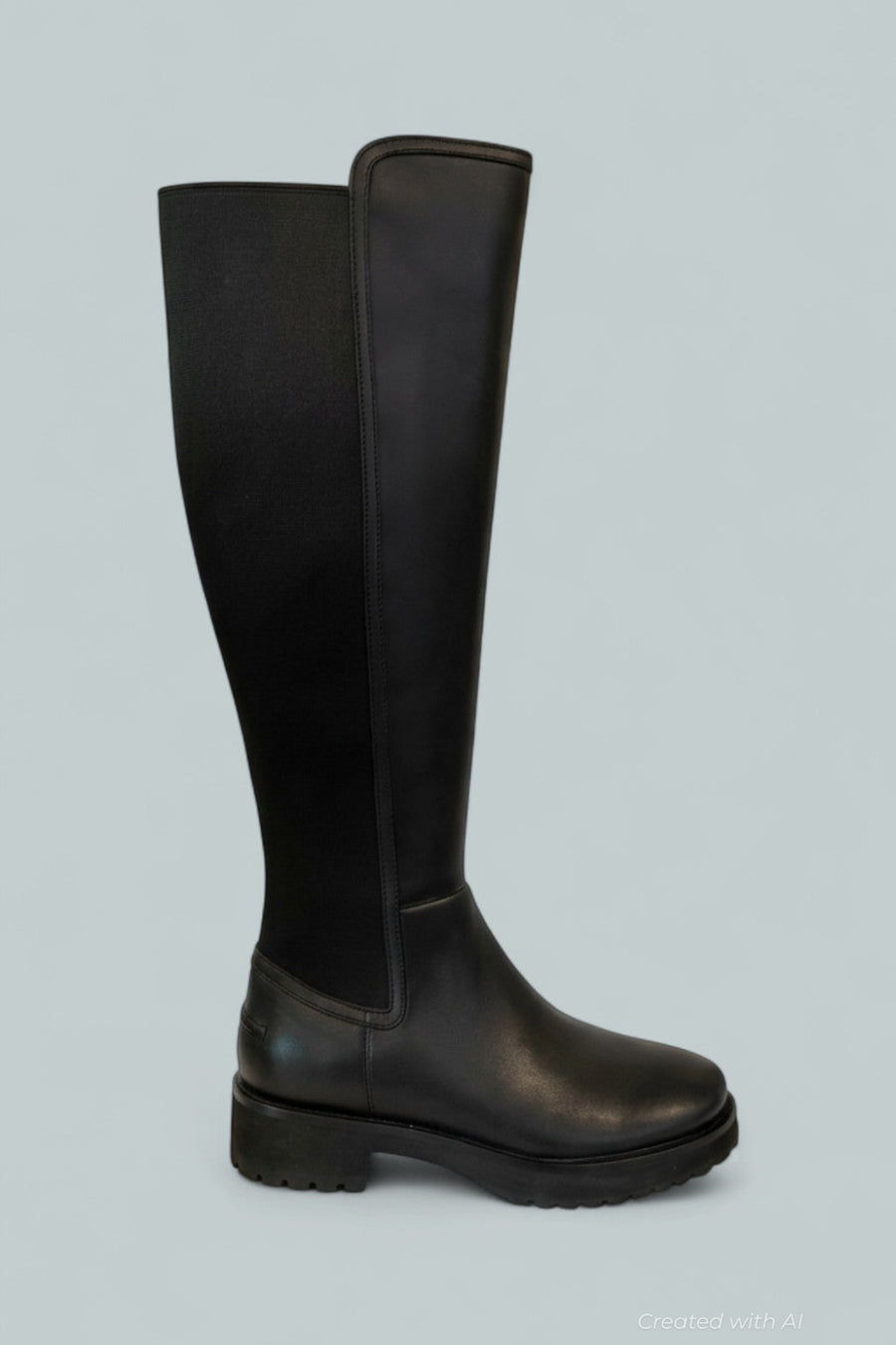 Women’s Lyndon Waterproof Tall Boots - Black Leather - 5 - Boots