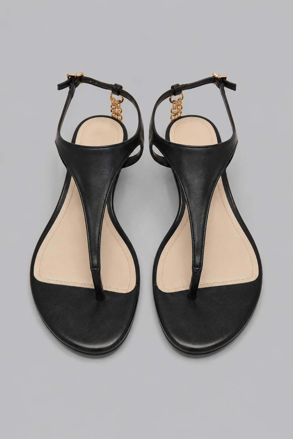 Women’s Lys Leather Wedge Sandals - Black - 7.5 - Sandal