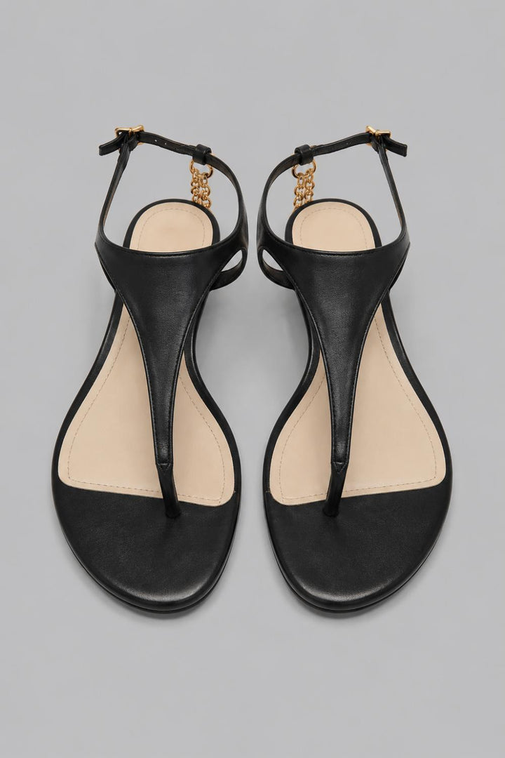 Women’s Lys Leather Wedge Sandals - Black - 7.5 - Sandal