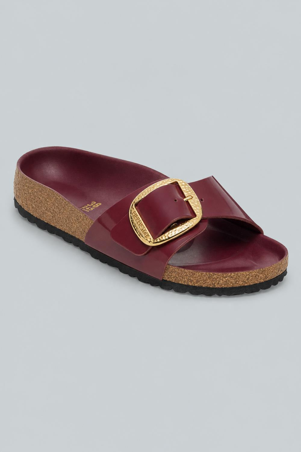 Women’s Madrid Big Buckle High Shine Sandals - Zinfandel - 6 6.5 US / 37 EU - Sandal
