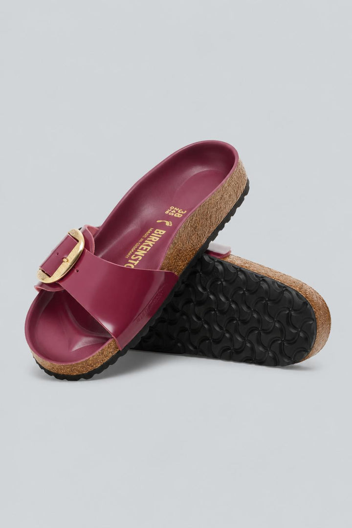 Women’s Madrid Big Buckle High Shine Sandals - Zinfandel - 6 6.5 US / 37 EU - Sandal
