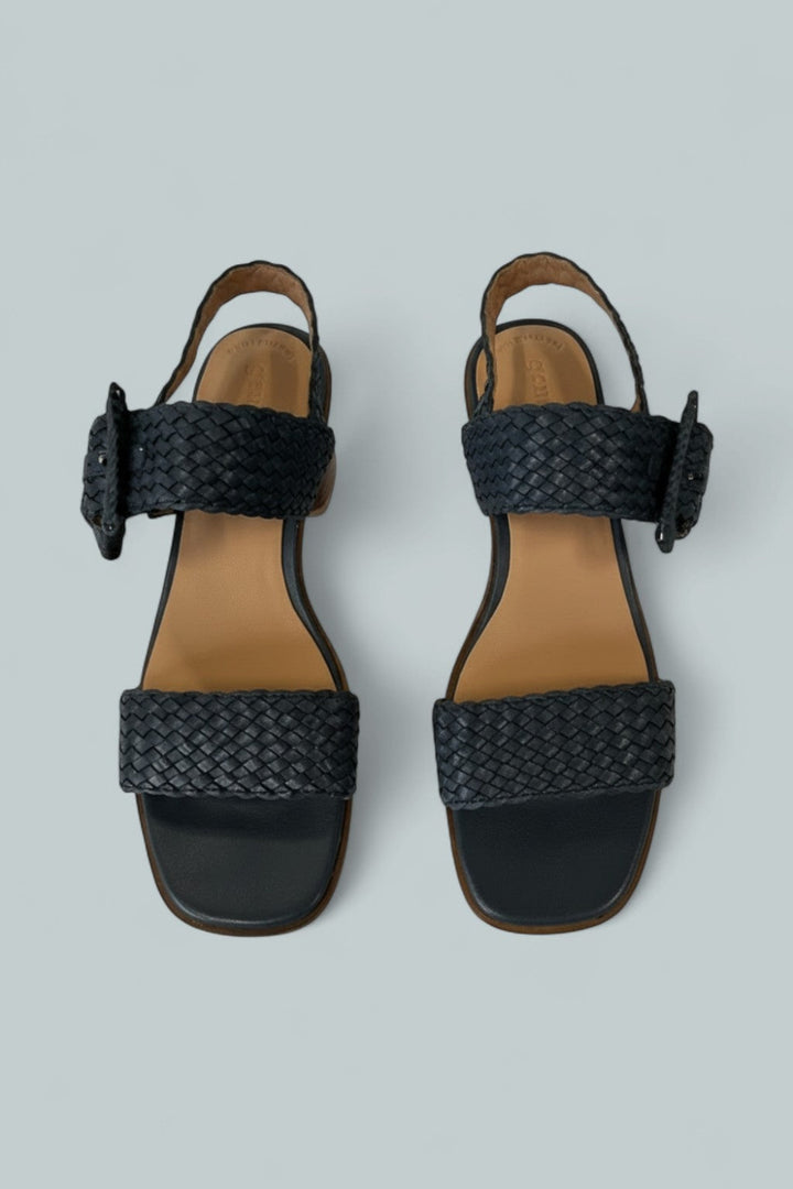 Women’s Madylyn Buckled Sandals - Navy Leather - 9.5 - Sandals