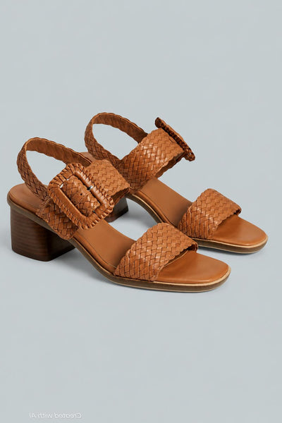Women’s Madylyn Buckled Sandals - Tan Leather - 7 - Sandal