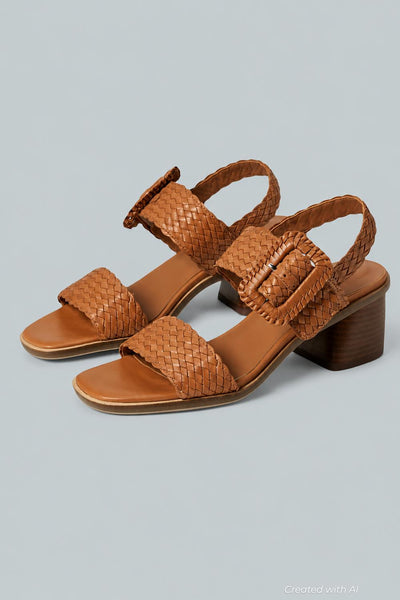 Women’s Madylyn Buckled Sandals - Tan Leather - 7 - Sandal