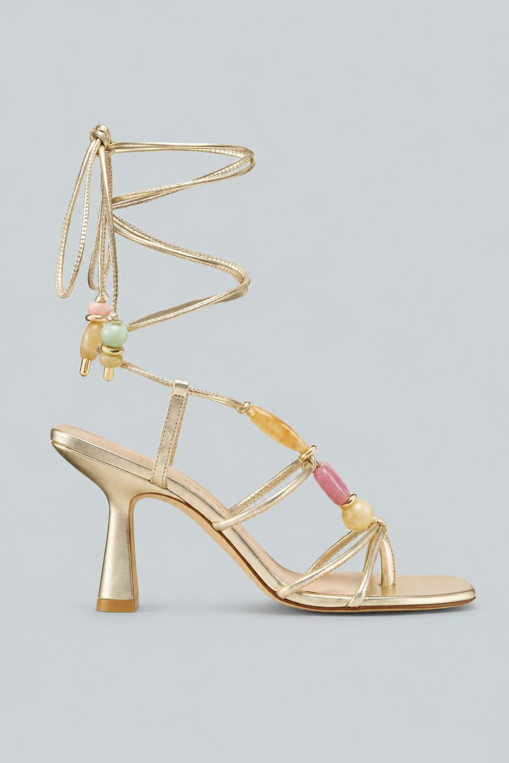 Women’s Majorca Wrap Strappy High Heel Sandals - Platino - 9 - Heels