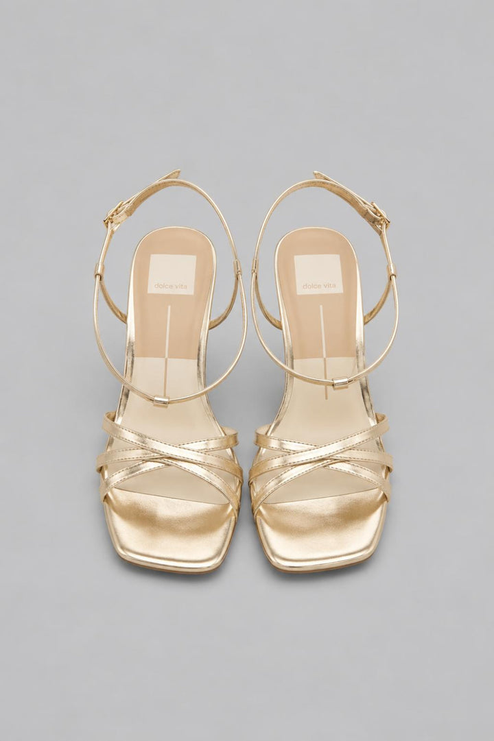 Women’s Manji Ankle Strap High Heel Sandals - Light Gold - Heels