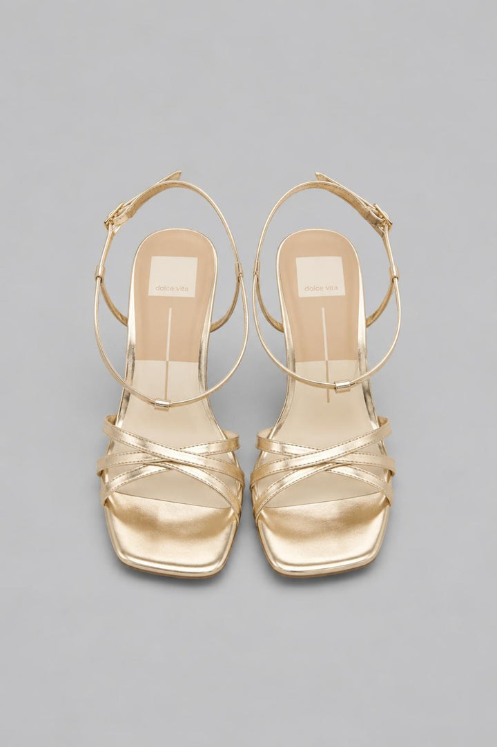 Women’s Manji Ankle Strap High Heel Sandals - Light Gold - Heels